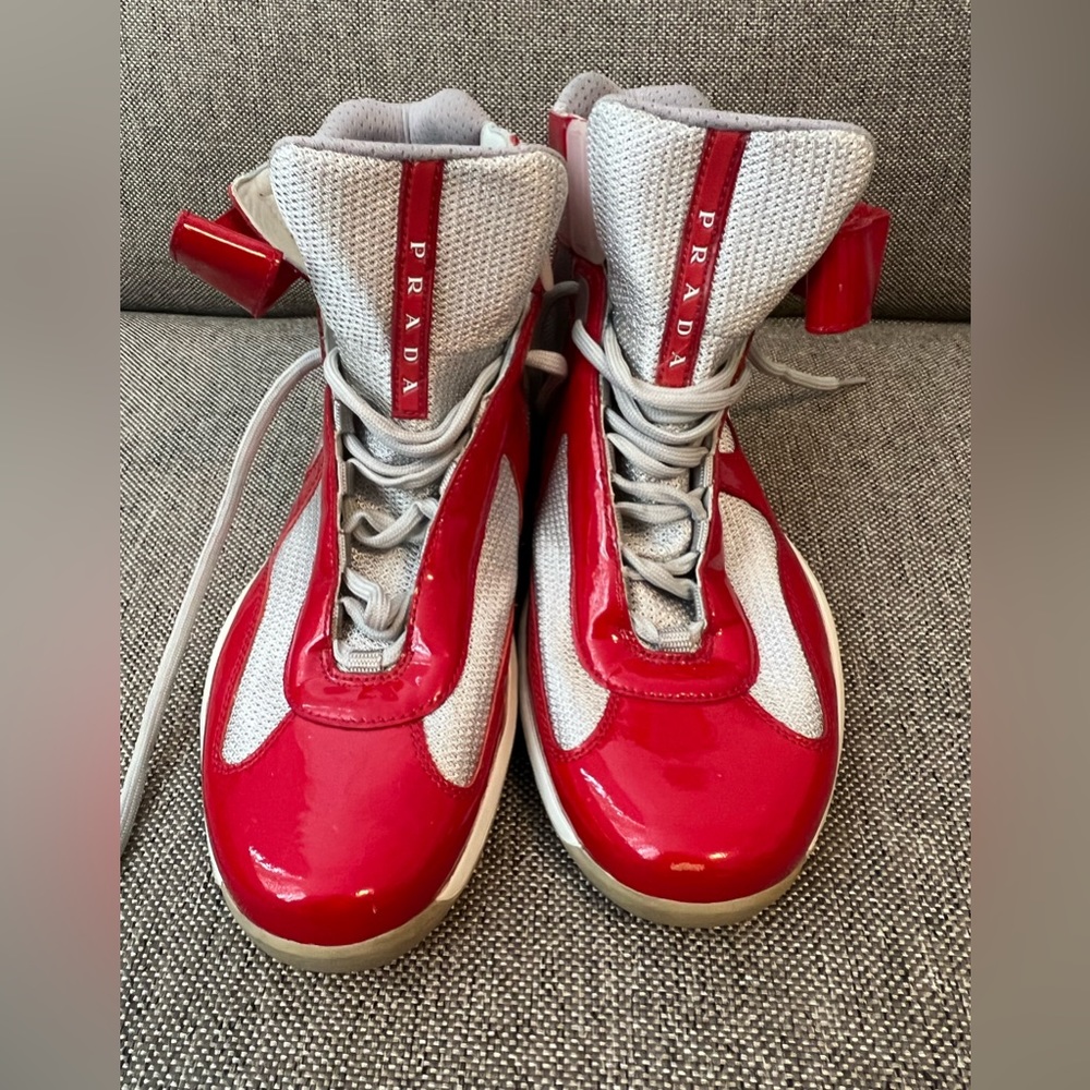 Prada America’s Cup high-top sneakers - Men size 7.5-8 - Picture 5 of 7